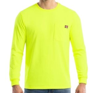 Wrangler Men's Bright Yellow Long Sleeve Tee